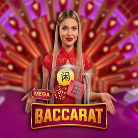 Mega Baccarat casino game by Pragmatic Play – featured logo at SkyHills Casino