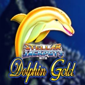 Official Jackpots logo: Dolphin Gold with Stellar Jackpots by Lightning Box Game at SkyHills Casino